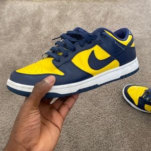 NIKE DUNK LOW MICHIGAN YELLOW BLUE WHITE